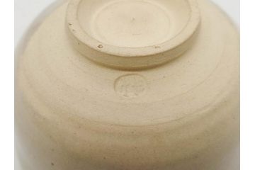 白井半七　日之出　優美な金波紋のデザインと日の出が印象的な茶碗(抹茶碗、今戸焼、茶道具、茶器、和食器、共箱付き、三寸六分)(R-079307)