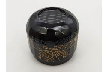 木具師 橋村萬象造　細やかな蒔絵が魅力の棗(折撓、花押、春秋、たんぽぽ、すすき、ススキ、花、植物、鵬雲斎書付き、木製、漆器、茶入れ、茶道具、茶筒、茶器、共箱付き)(R-079309)