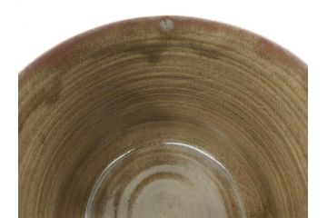 十四代 亀井味楽　味わい深い高取水指(水差、雲屯、水器、茶器、茶道具、茶陶、蝋色塗蓋補、鈴木表朔、鵬雲斎書付き、裏印、共箱付き)(R-079310)