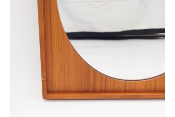 スウェーデン　GLAS MASTER MARKARYD　シンプルで木の温もり感じるミラー(壁掛け鏡、吊鏡、北欧)(R-079312)