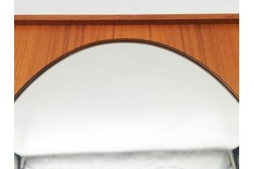 スウェーデン　GLAS MASTER MARKARYD　シンプルで木の温もり感じるミラー(壁掛け鏡、吊鏡、北欧)(R-079312)