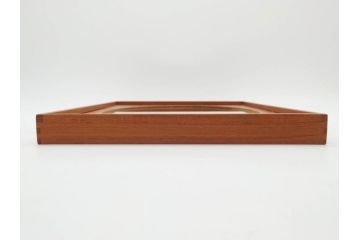 スウェーデン　GLAS MASTER MARKARYD　シンプルで木の温もり感じるミラー(壁掛け鏡、吊鏡、北欧)(R-079312)