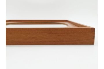 スウェーデン　GLAS MASTER MARKARYD　シンプルで木の温もり感じるミラー(壁掛け鏡、吊鏡、北欧)(R-079312)