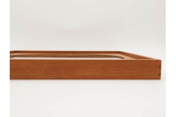 スウェーデン　GLAS MASTER MARKARYD　シンプルで木の温もり感じるミラー(壁掛け鏡、吊鏡、北欧)(R-079312)