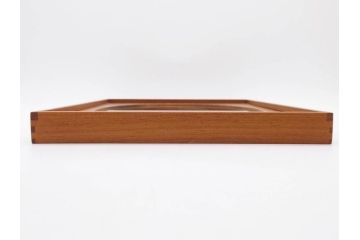 スウェーデン　GLAS MASTER MARKARYD　シンプルで木の温もり感じるミラー(壁掛け鏡、吊鏡、北欧)(R-079312)