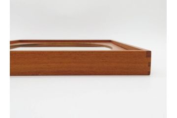 スウェーデン　GLAS MASTER MARKARYD　シンプルで木の温もり感じるミラー(壁掛け鏡、吊鏡、北欧)(R-079312)