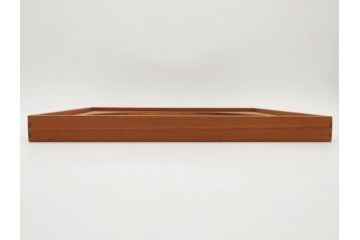 スウェーデン　GLAS MASTER MARKARYD　シンプルで木の温もり感じるミラー(壁掛け鏡、吊鏡、北欧)(R-079312)