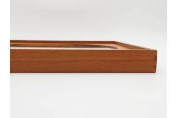 スウェーデン　GLAS MASTER MARKARYD　シンプルで木の温もり感じるミラー(壁掛け鏡、吊鏡、北欧)(R-079312)