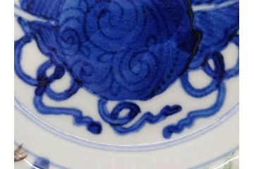 正木春蔵　九谷焼　色絵　約15cm　5寸　食卓を華やかに彩る中皿(葉、ひょうたん、瓢箪、梅、菊、竹、花、植物、和皿、和食器、なます皿、裏印、五寸)(R-079319)