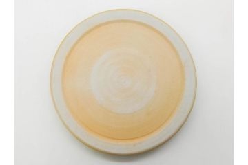 正木春蔵　九谷焼　呉須色絵　染付　約22cm　7.1寸　鮮やかに絵付けされた可愛らしい蓋物(向日葵、ひまわり、花、植物、大平、深鉢、和皿、和食器、七寸一分、裏印、外箱付き)(R-079320)
