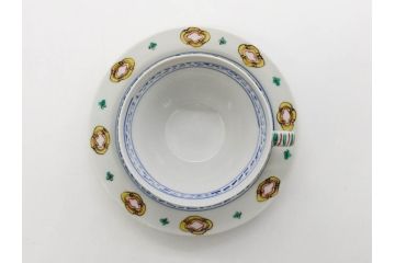 正木春蔵　九谷焼　呉須色絵　染付　愛らしいデザインが魅力のカップ&ソーサー2客セット(花、フラワー、植物、C&S、碗皿、洋食器、裏印)(R-079324)