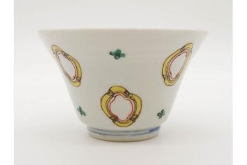 正木春蔵　九谷焼　呉須色絵　染付　愛らしいデザインが魅力のカップ&ソーサー2客セット(花、フラワー、植物、C&S、碗皿、洋食器、裏印)(R-079324)