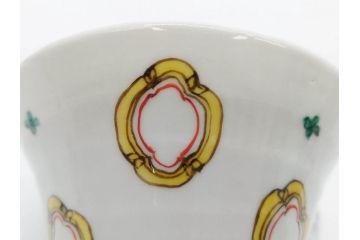 正木春蔵　九谷焼　呉須色絵　染付　愛らしいデザインが魅力のカップ&ソーサー2客セット(花、フラワー、植物、C&S、碗皿、洋食器、裏印)(R-079324)