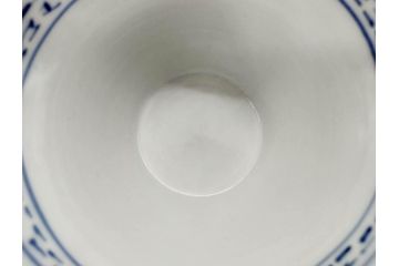 正木春蔵　九谷焼　呉須色絵　染付　愛らしいデザインが魅力のカップ&ソーサー2客セット(花、フラワー、植物、C&S、碗皿、洋食器、裏印)(R-079324)