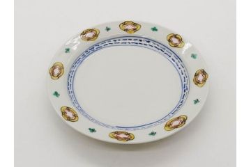 正木春蔵　九谷焼　呉須色絵　染付　愛らしいデザインが魅力のカップ&ソーサー2客セット(花、フラワー、植物、C&S、碗皿、洋食器、裏印)(R-079324)