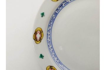 正木春蔵　九谷焼　呉須色絵　染付　愛らしいデザインが魅力のカップ&ソーサー2客セット(花、フラワー、植物、C&S、碗皿、洋食器、裏印)(R-079324)