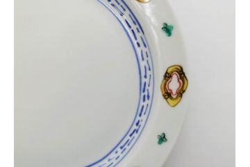 正木春蔵　九谷焼　呉須色絵　染付　愛らしいデザインが魅力のカップ&ソーサー2客セット(花、フラワー、植物、C&S、碗皿、洋食器、裏印)(R-079324)