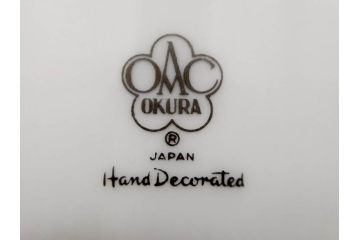 大倉陶園(OKURA、OAC)　 金蝕バラ　品格漂う豪華なプレート5枚セット(手描き、ディッシュ、ローズ、バラ、中皿、洋食器)(R-079325)