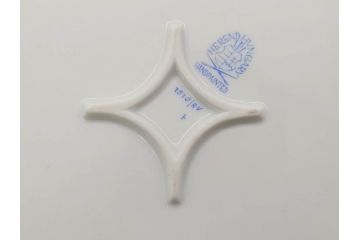ヘレンド　ハンガリー　HEREND HVNGARY　アポニー・グリーン　オープンワーク　落ち着いた雰囲気のエレガントなプレート(トレイ、トレー、角皿、透かし、四角、スクエア、変形皿、レース、洋食器)(R-079326)