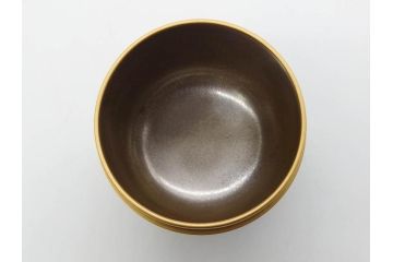 博友作　輪島塗　優美で豪華な棗(菊、花、雲模様、蒔絵、漆器、木製、茶入れ、茶筒、茶道具、茶器、共箱付き)(R-079327)