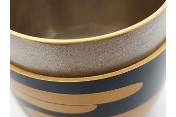 博友作　輪島塗　優美で豪華な棗(菊、花、雲模様、蒔絵、漆器、木製、茶入れ、茶筒、茶道具、茶器、共箱付き)(R-079327)