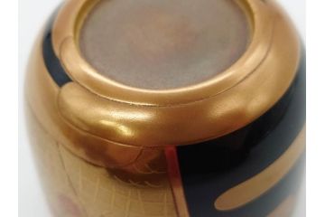 博友作　輪島塗　優美で豪華な棗(菊、花、雲模様、蒔絵、漆器、木製、茶入れ、茶筒、茶道具、茶器、共箱付き)(R-079327)