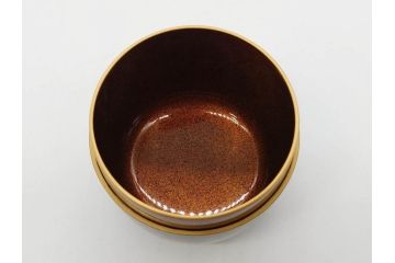 鈴谷鐵五郎　輪島塗　銀杏　繊細な蒔絵に見惚れる棗(いちょう、梨地、漆器、木製、茶入れ、茶筒、茶道具、茶器、共布付き、共箱付き)(R-079428)