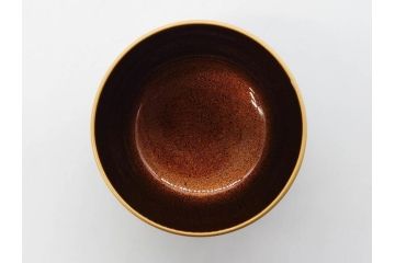 鈴谷鐵五郎　輪島塗　銀杏　繊細な蒔絵に見惚れる棗(いちょう、梨地、漆器、木製、茶入れ、茶筒、茶道具、茶器、共布付き、共箱付き)(R-079428)
