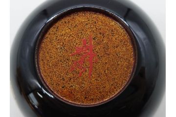鈴谷鐵五郎　輪島塗　銀杏　繊細な蒔絵に見惚れる棗(いちょう、梨地、漆器、木製、茶入れ、茶筒、茶道具、茶器、共布付き、共箱付き)(R-079428)