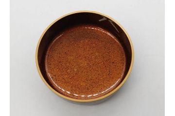 鈴谷鐵五郎　輪島塗　銀杏　繊細な蒔絵に見惚れる棗(いちょう、梨地、漆器、木製、茶入れ、茶筒、茶道具、茶器、共布付き、共箱付き)(R-079428)