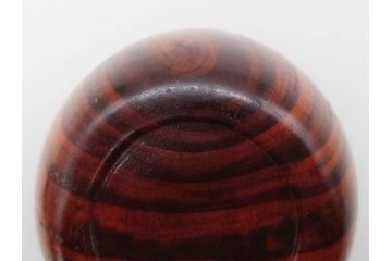 今日主　芦ノ絵　木目が美しい松棗(花押、木製、茶入れ、茶筒、茶道具、茶器、共箱付き)(R-079429)