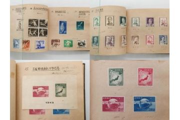 戦前〜戦後　小判切手・中国・満州・煙草・印紙・エンタイヤなど　切手帳(使用済み切手、切手帖、文化切手、記念郵便切手、外国、鉄道、日清戦争、日露大戦、大東亜戦争、明治天皇、大正天皇、電信、証券、国税調査、赤十字、国立公園、体育大会、年賀)(R-079431)