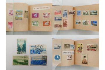 戦前〜戦後　小判切手・中国・満州・煙草・印紙・エンタイヤなど　切手帳(使用済み切手、切手帖、文化切手、記念郵便切手、外国、鉄道、日清戦争、日露大戦、大東亜戦争、明治天皇、大正天皇、電信、証券、国税調査、赤十字、国立公園、体育大会、年賀)(R-079431)