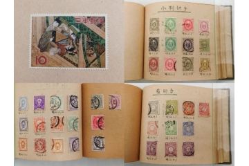 戦前〜戦後　小判切手・中国・満州・煙草・印紙・エンタイヤなど　切手帳(使用済み切手、切手帖、文化切手、記念郵便切手、外国、鉄道、日清戦争、日露大戦、大東亜戦争、明治天皇、大正天皇、電信、証券、国税調査、赤十字、国立公園、体育大会、年賀)(R-079431)