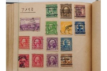 戦前〜戦後　小判切手・中国・満州・煙草・印紙・エンタイヤなど　切手帳(使用済み切手、切手帖、文化切手、記念郵便切手、外国、鉄道、日清戦争、日露大戦、大東亜戦争、明治天皇、大正天皇、電信、証券、国税調査、赤十字、国立公園、体育大会、年賀)(R-079431)