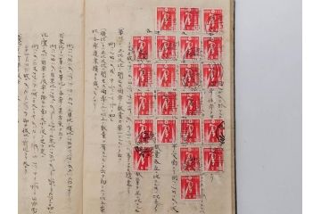 戦前　切手・エンタイヤ(使用済み切手、消印、満州国、日本郵便趣味協會、改正 日本記念切手目録、城、寺社仏閣、東郷平八郎、乃木希典)(R-079433)