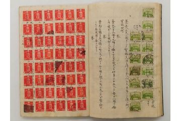戦前　切手・エンタイヤ(使用済み切手、消印、満州国、日本郵便趣味協會、改正 日本記念切手目録、城、寺社仏閣、東郷平八郎、乃木希典)(R-079433)