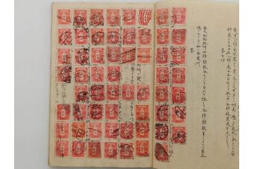 戦前　切手・エンタイヤ(使用済み切手、消印、満州国、日本郵便趣味協會、改正 日本記念切手目録、城、寺社仏閣、東郷平八郎、乃木希典)(R-079433)