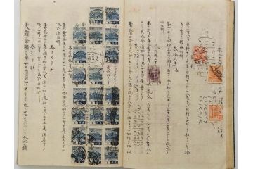 戦前　切手・エンタイヤ(使用済み切手、消印、満州国、日本郵便趣味協會、改正 日本記念切手目録、城、寺社仏閣、東郷平八郎、乃木希典)(R-079433)