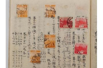 戦前　切手・エンタイヤ(使用済み切手、消印、満州国、日本郵便趣味協會、改正 日本記念切手目録、城、寺社仏閣、東郷平八郎、乃木希典)(R-079433)