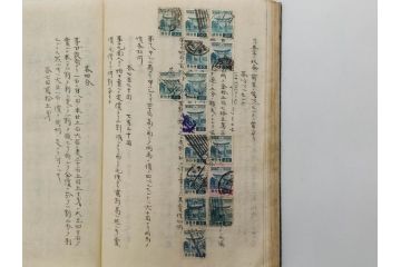 戦前　切手・エンタイヤ(使用済み切手、消印、満州国、日本郵便趣味協會、改正 日本記念切手目録、城、寺社仏閣、東郷平八郎、乃木希典)(R-079433)