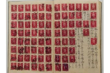 戦前　切手・エンタイヤ(使用済み切手、消印、満州国、日本郵便趣味協會、改正 日本記念切手目録、城、寺社仏閣、東郷平八郎、乃木希典)(R-079433)