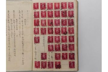 戦前　切手・エンタイヤ(使用済み切手、消印、満州国、日本郵便趣味協會、改正 日本記念切手目録、城、寺社仏閣、東郷平八郎、乃木希典)(R-079433)