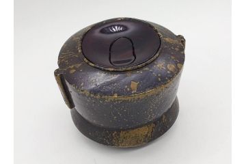 桃山時代　古備前　侘び寂びを感じる水指(水差、雲屯、水器、茶器、茶道具、茶陶、共箱付き)(R-079435)