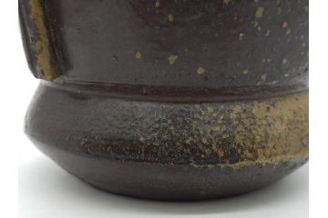 桃山時代　古備前　侘び寂びを感じる水指(水差、雲屯、水器、茶器、茶道具、茶陶、共箱付き)(R-079435)