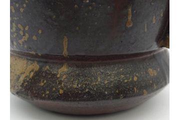 桃山時代　古備前　侘び寂びを感じる水指(水差、雲屯、水器、茶器、茶道具、茶陶、共箱付き)(R-079435)