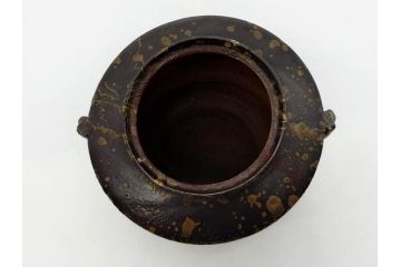 桃山時代　古備前　侘び寂びを感じる水指(水差、雲屯、水器、茶器、茶道具、茶陶、共箱付き)(R-079435)