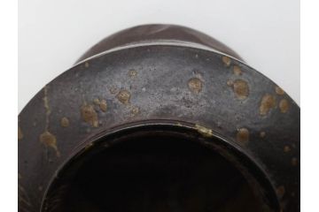 桃山時代　古備前　侘び寂びを感じる水指(水差、雲屯、水器、茶器、茶道具、茶陶、共箱付き)(R-079435)