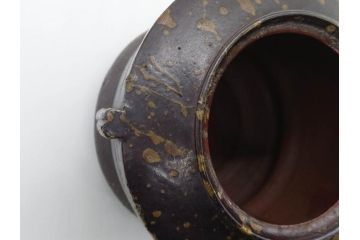 桃山時代　古備前　侘び寂びを感じる水指(水差、雲屯、水器、茶器、茶道具、茶陶、共箱付き)(R-079435)