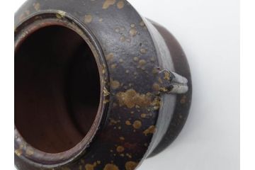 桃山時代　古備前　侘び寂びを感じる水指(水差、雲屯、水器、茶器、茶道具、茶陶、共箱付き)(R-079435)